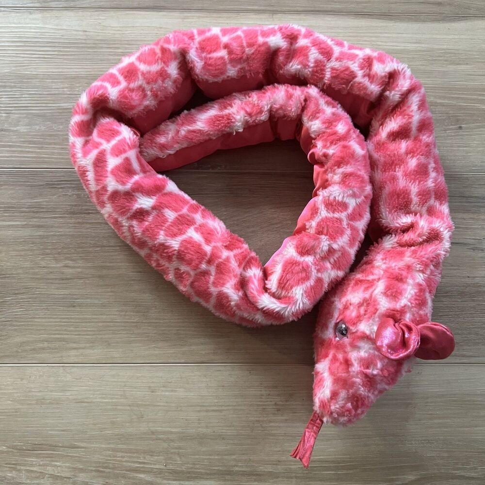 Pink Polka Dot Stuffed Animal Snake by Aurora Plushie Toy Christmas Present Gift